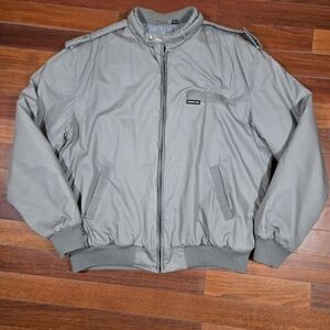 Vintage MEMBERS ONLY Gray Mens Racer Cafe Jacket. Size XLT.